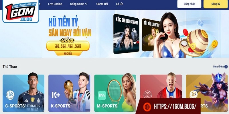 Giao diện trang chủ SKY88 mang phong cách hiện đại, tinh tế